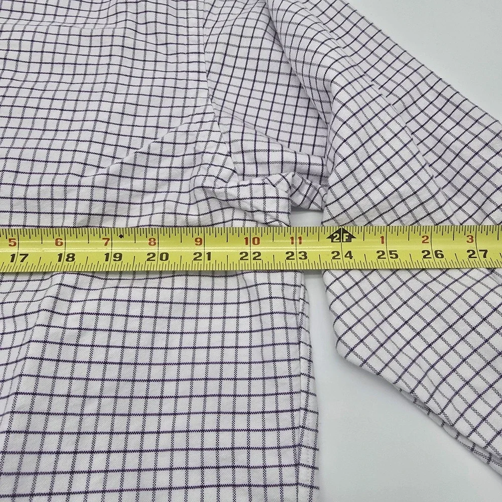 Ralph Lauren Blake Men's Medium Button Down Shirt Purple White Check Pony